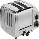 Dualit Classic NewGen 2 27030 2-Schlitz-Toaster, 1200W, Krümelschublade, Warmhaltefunktion, Brotscheibenzentrierung, Aufknusperfunktion, Edelstahl, Aluminium, edelstahl