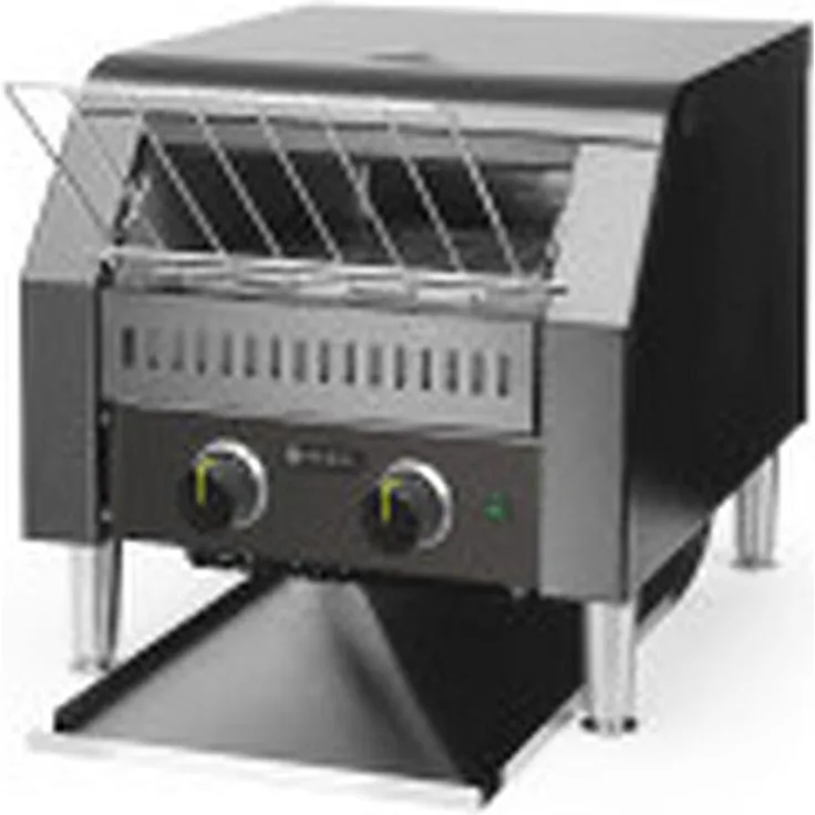 HENDI Durchlauf-Toaster, Gastro, doppelt, 2240W, Edelstahl, schwarz