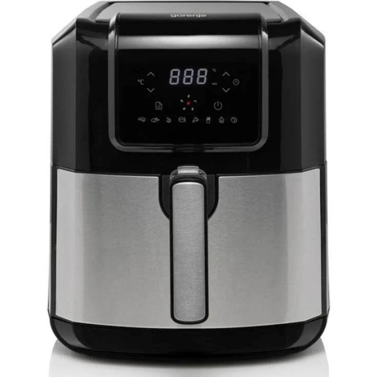 Gorenje AF1700DB Heißluftfritteuse, mit LED Anzeige, 1700 W, 5L, Timer, 8 Programme, Kunststoff, Metall, schwarz, edelstahl – Bild 1