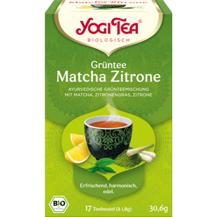 YogiTea Bio Grüntee Matcha Zitrone