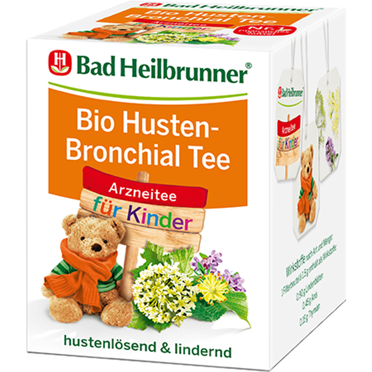Bad Heilbrunner Bio Husten-Bronchial Tee für Kinder