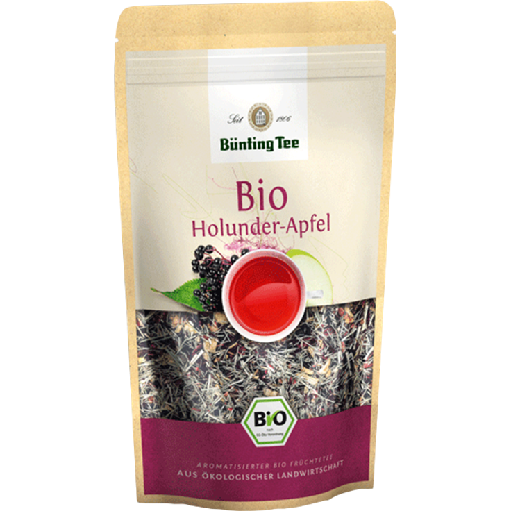 Bünting Tee Bio Holunder-Apfel, 90g loser Tee