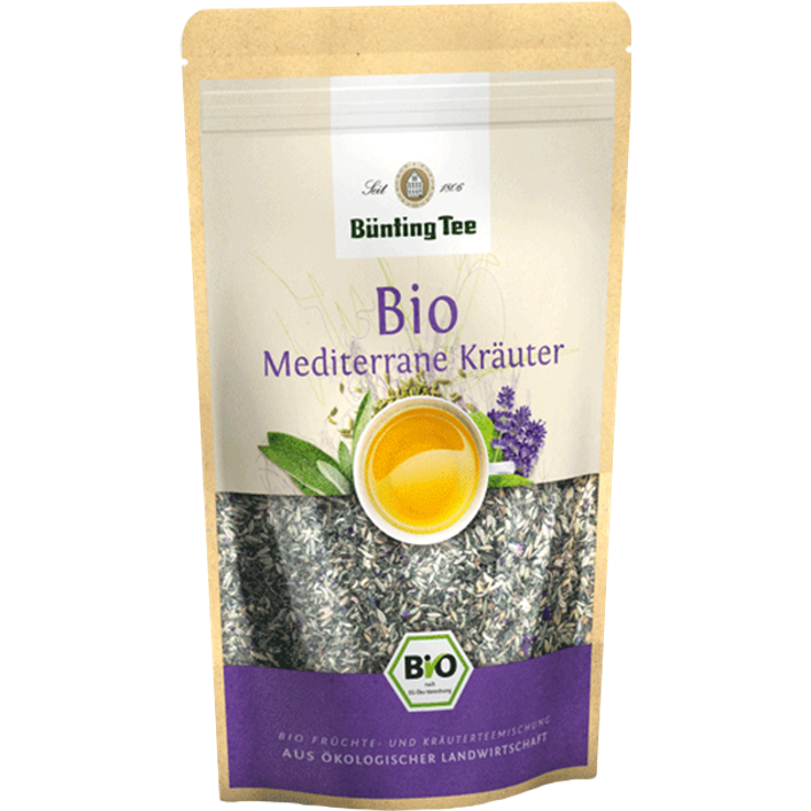 Bünting Tee Bio Mediterrane Kräuter, 80g loser Tee