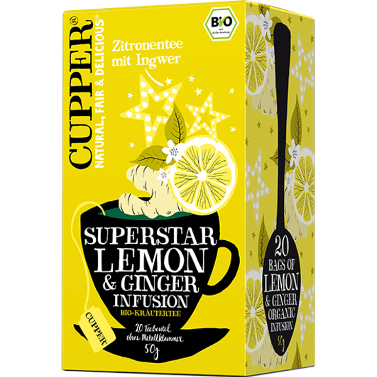 Cupper Bio Zitronentee mit Ingwer - Preisvergleich