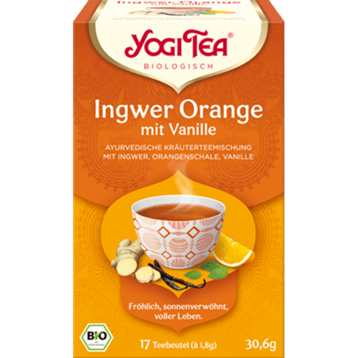 YogiTea Bio Ingwer Orange mit Vanille
