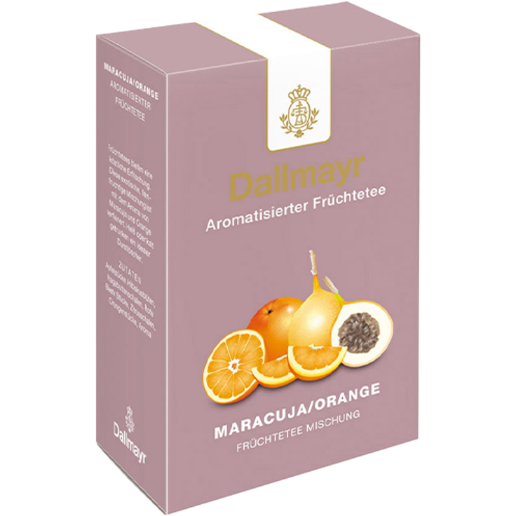 Dallmayr Maracuja/Orange - Aromatisierte Früchteteemischung, loser Tee