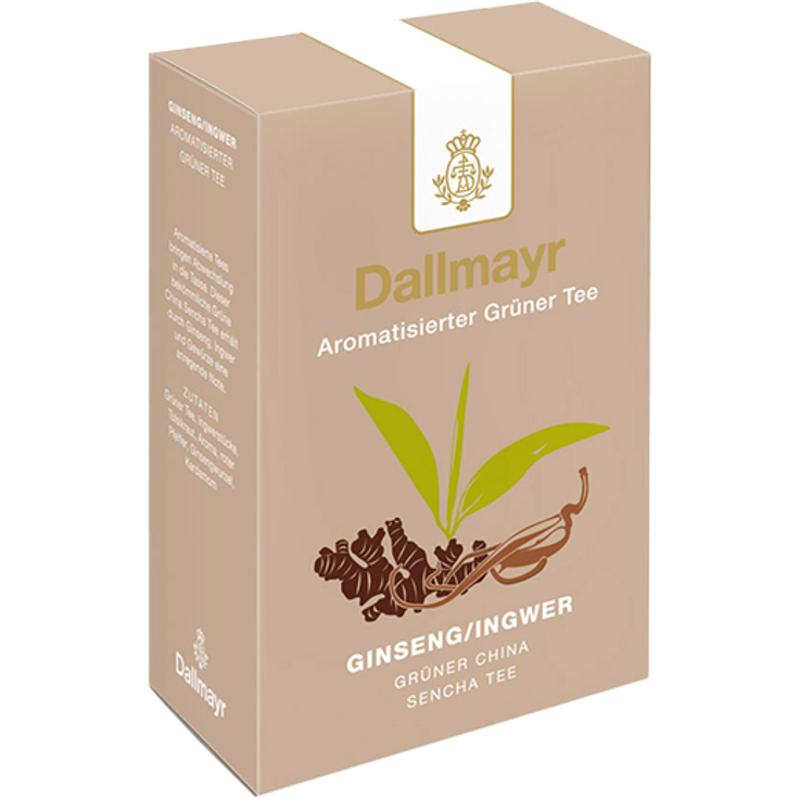 Dallmayr Ginseng/Ingwer - Aromatisierter Grüntee, loser Tee