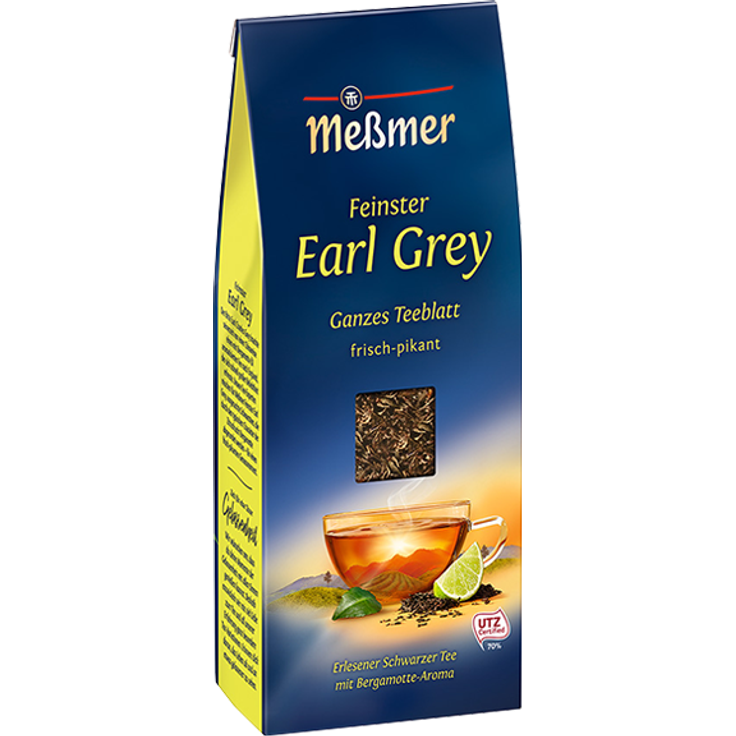Meßmer Feinster Earl Grey mit Bergamotte-Aroma ganzes Teeblatt, 150g