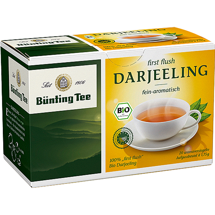 Bünting Tee Darjeeling 20 x 1.75 g Beutel, 6er Pack (6 x 35 g)