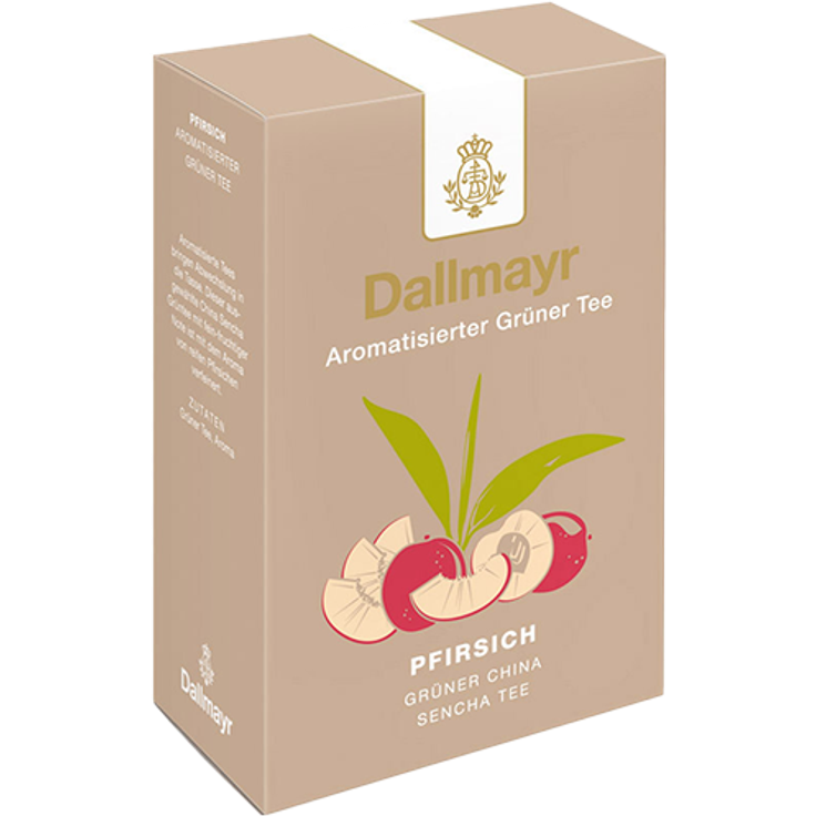 Dallmayr Pfirsich - Aromatisierter Grüner Tee, loser Tee