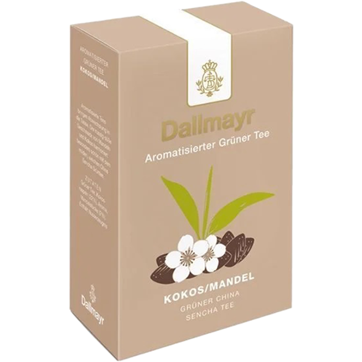 Dallmayr Kokos/Mandel - Aromatisierter Grüner Tee, loser Tee