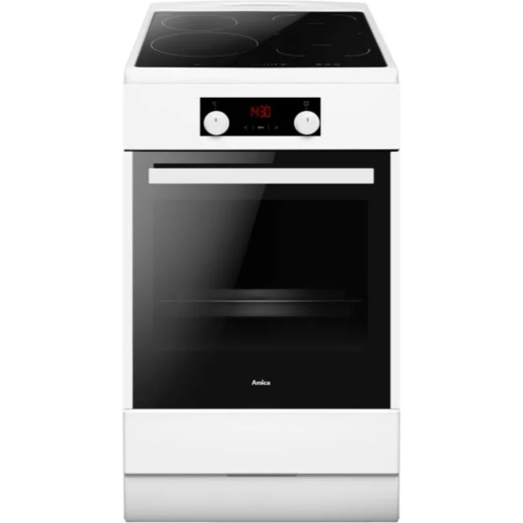 Amica SHI 905 150 W Standherd Elektro Induktion Weiß 50 cm Ringheizkörper EEK: A – Bild 1