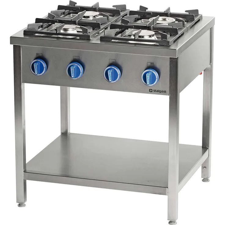 Stalgast FS01430SE Gewerbe Gasherd Serie700 - G20, 4-Brenner (2x5kw+2x7kw)