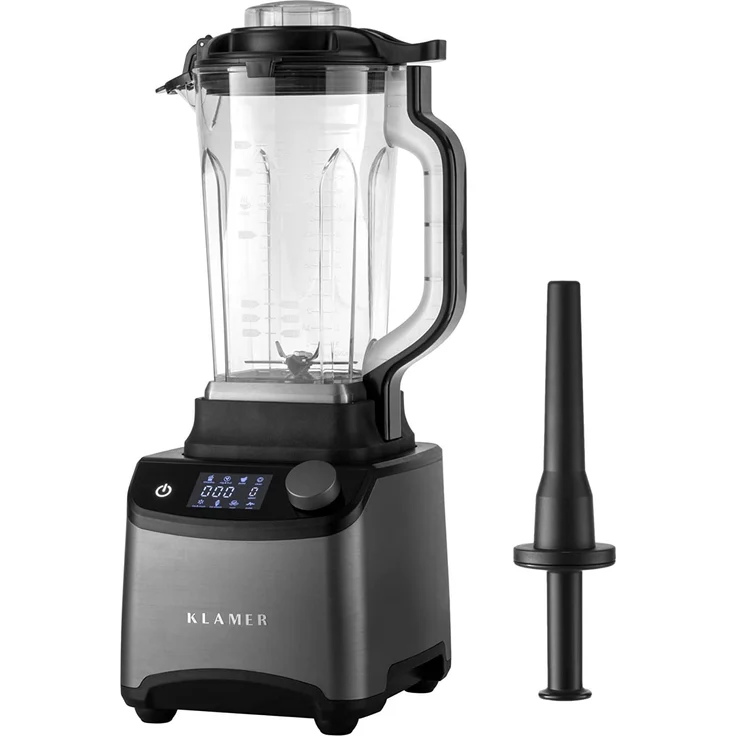 KLAMER K-PB-GY-1800 Power Mixer Standmixer, 1800W, 1,75L, Smoothie Maker, 28000 U-Min, 9 Programme und 8 Klingen, BPA frei, schwarz – Bild 1