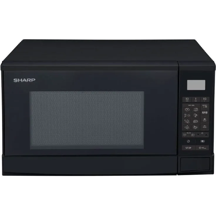 Sharp R-270BK Mikrowelle, Standgerät, 800W,10 Leistungsstufen, 20 Liter Garraum, inkl. Drehteller, schwarz, weiß