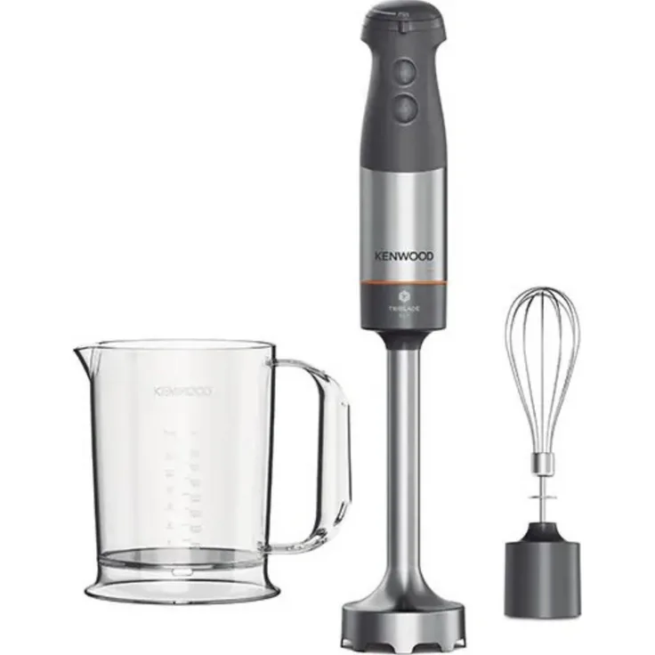 Kenwood HBM60.002GY Triblade XL+ Stabmixer, 1000W, inkl. Schneebesen, Kunststoff, Edelstahl, grau - Preisvergleich