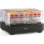 N8WERK 03968 Dörrautomat, 420W, Temperaturregler von 35-70 °C, 5 Ablagen, Timer, schwarz