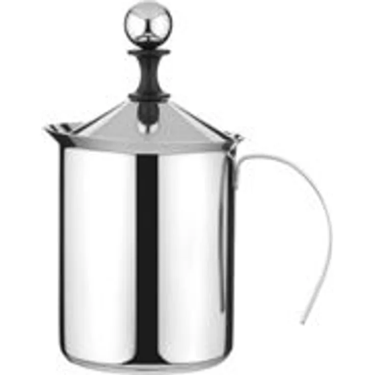 Forever 1754-130 Hand-Milchschäumer, 0,8L, mit verkapseltem Boden, induktionsgeeignet, Edelstahl