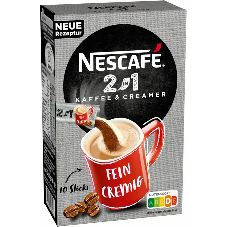 Nescafé 2in1 Sticks, Instantkaffee mit Creamer, Instant Kaffee, 10 Portionssticks - Preisvergleich