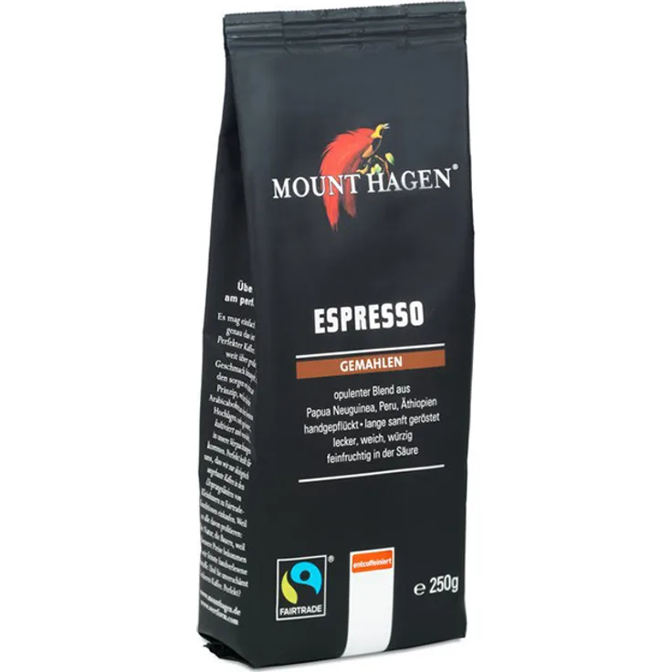 Mount Hagen Mount Hagen Espresso gemahlen entkoffeiniert 250 g