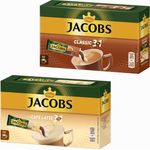 Jacobs 3in1 löslicher Kaffee Probierset, 2 Sorten, Instantkaffee, 2 x 10 Becherportionen