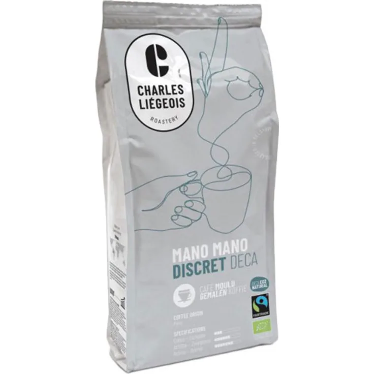 Entkoffeinierter gemahlener Kaffee Charles Liégeois Discret Déca, 250 g