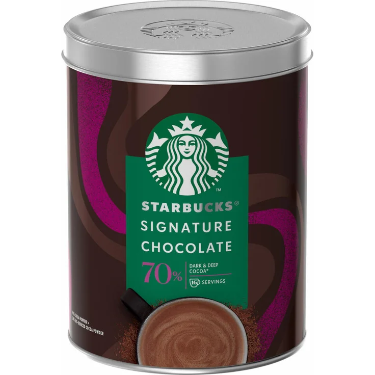 Starbucks Signature Chocolate 70%, Kakaopulver, Trinkschokolade, 300 g für 16 Portionen – Bild 1