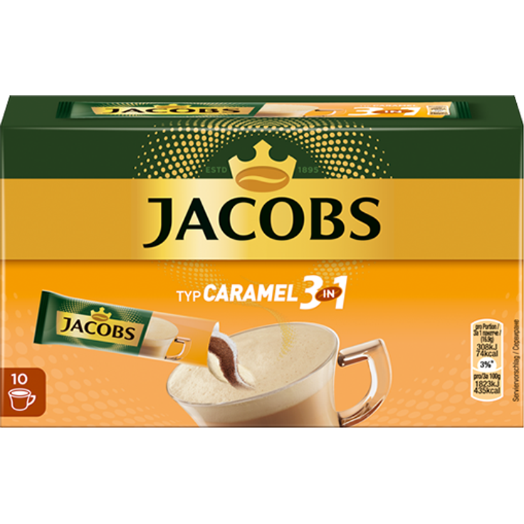 Jacobs Caramel 3 in 1, 10 Portionen