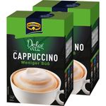 Krüger Dolce Vita Cappuccino, Weniger Süß, Milchkaffee, Milch Kaffee aus löslichem Bohnenkaffee, 20 Portionsbeutel