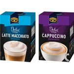 Krüger Dolce Vita Cappuccino und Latte Macchiato Set, mit 2 Sorten, Classic und Amaretto, Milch Kaffee aus löslichem Bohnenkaffee, 20 Portionsbeutel, 429 g