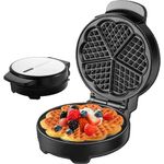Steinborg SB-2050 Waffeleisen für klassische Herzwaffeln, 1000W, Cool-Touch, Temperaturkontrolle automatisch, Backampel, Edelstahl, schwarz - Preisvergleich