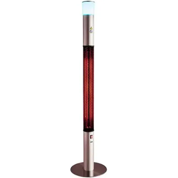 EWT Infrarotheizstahler Clima 801 LS, 1500W, 360°, LED-Beleuchtung, IP55, Silber (10810500), 