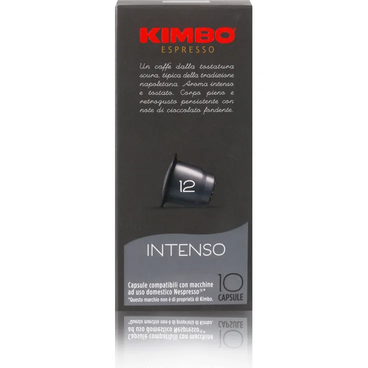 KIMBO Intenso Kapseln - Nespresso kompatibel 10 Kapseln je 5,8 g gemahlen