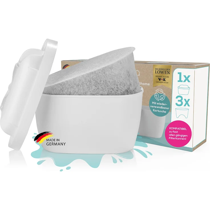 yucona Wasserfilter Starter-Kit - Kartusche mit 3 Filtertaschen – Bild 1