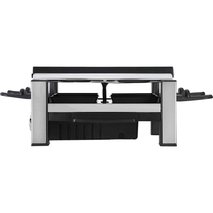 GUTFELS 4010 Raclette-Grill, 800W, antihaftbeschichtet, für 4 Personen, Edelstahl, schwarz, silber – Bild 3
