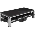 GUTFELS 4020 Raclette-Grill, 2000W, antihaftbeschichtet, für 8 Personen, Edelstahl, schwarz, silber