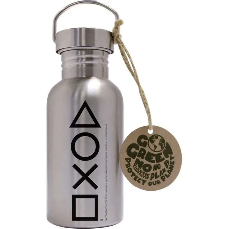 Playstation Trinkflasche ECO Edelstahl Buttons