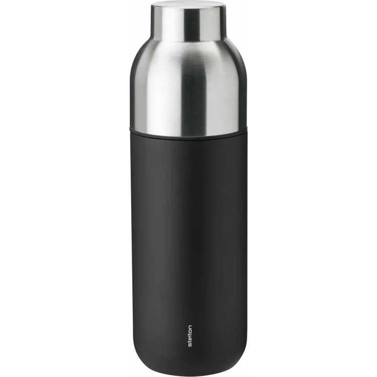 Stelton Isolierflasche Keep Warm Black, Trinkflasche, Edelstahl, Kunststoff, Schwarz, 0.75 Liter, 366 – Bild 1