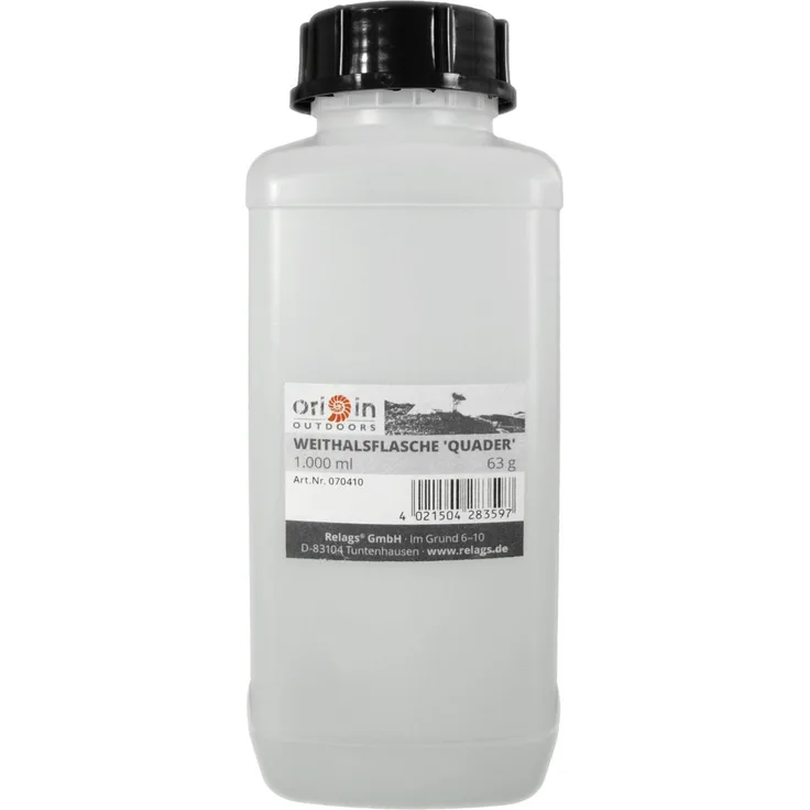 Origin Outdoors Weithalsflasche 'Quader', 1000 ml Hals Ø 50 mm