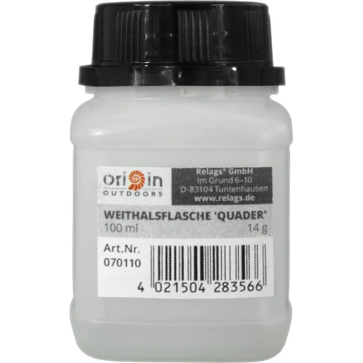 Origin Outdoors Weithalsflasche 'Quader', 100 ml Hals Ø 40 mm