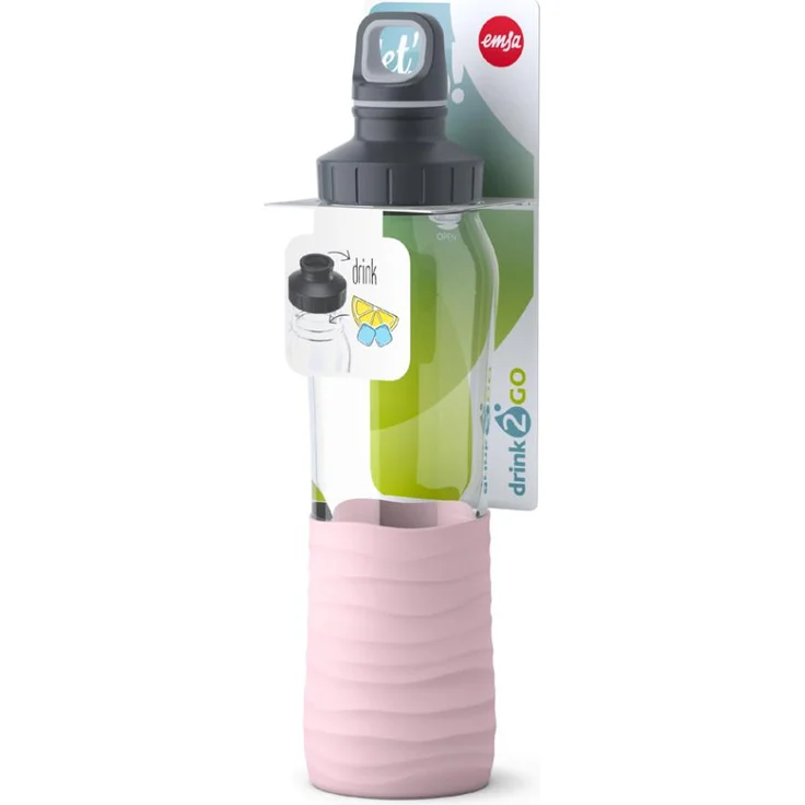 Trinkfl.Drink2Go Glas0,7l blau