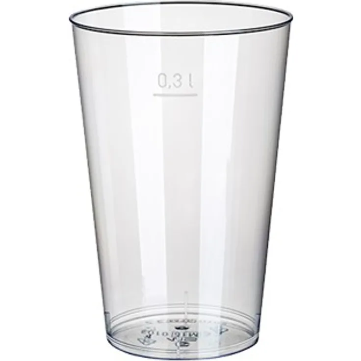 50 Trinkbecher, PS 0,3 l Ø 7,9 cm 11,9 cm glasklar