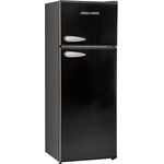 Respekta KS144VC Retro Kühl-Gefrierkombination, freistehend, schwarz, Schnellgefrieren, Breite 54 cm