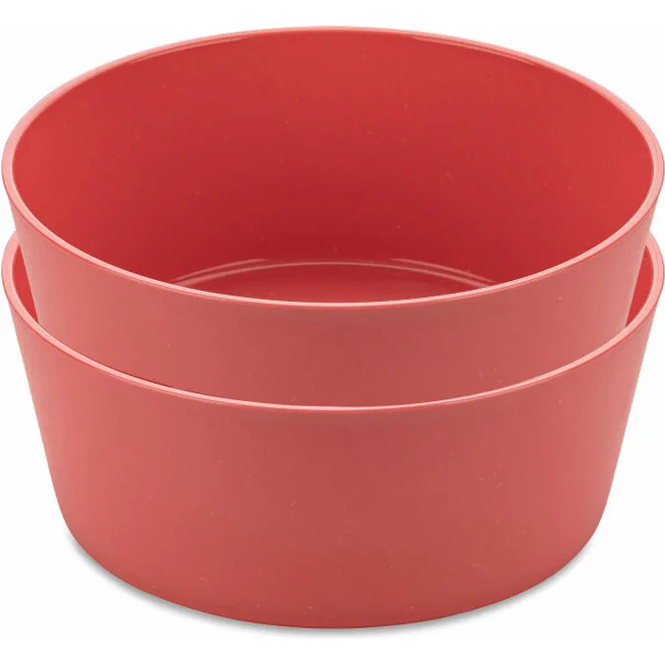 Koziol Schalen 2er-Set Connect Bowl, Schüsseln, Kunststoff-Holz-Mix, Nature Coral, 400 ml, 7102704