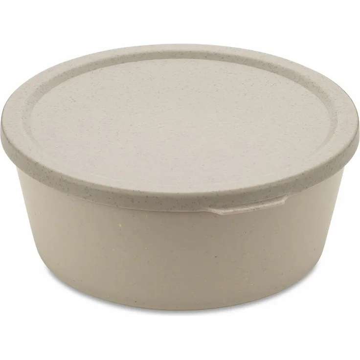 Koziol Schale Connect Bowl Mit Deckel, Schüssel, Kunststoff-Holz-Mix, Nature Desert Sand, 400 ml, 7202700