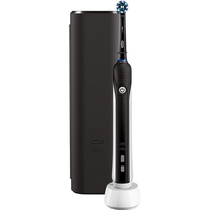 Oral-B Pro 750 black edition elektrische Zahnbürste mit Andruckkontrolle & Reiseetui in schwarz – Bild 1