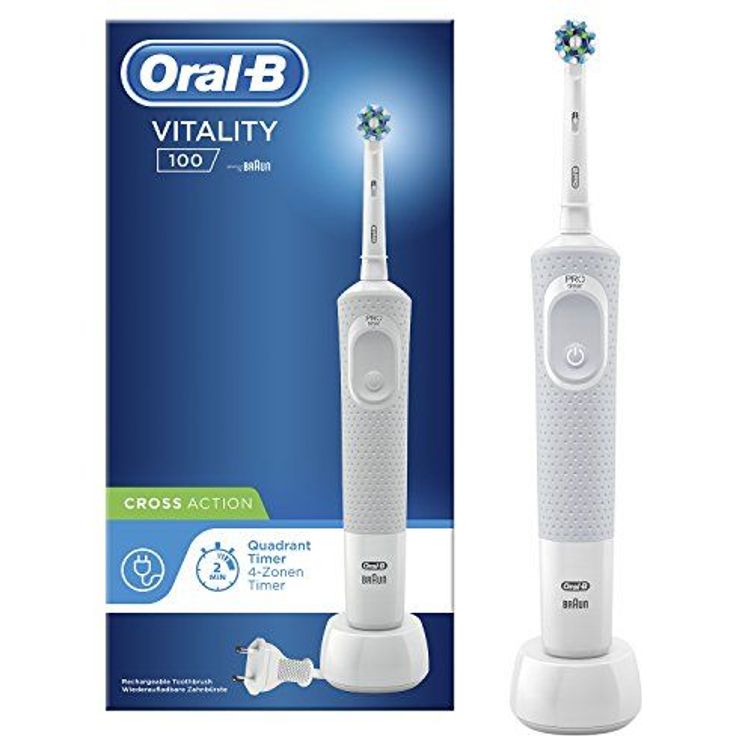 Oral-B Vitality 100 CrossAction mit Quadranten-Timer, weiß, für saubere & gesunde Zähne – Bild 2