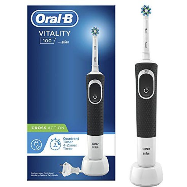 Oral-B Vitality 100 CrossAction mit Quadranten-Timer, für saubere Zähne, schwarz – Bild 2