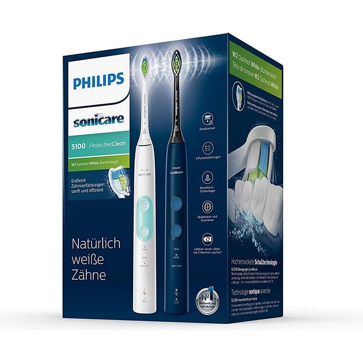 Philips Sonicare ProtectiveClean 5100 HX6851/34 elektrische Zahnbürste, Schalltechnologie, 3 Reinigungsprogramme, dark blue & white – Bild 7