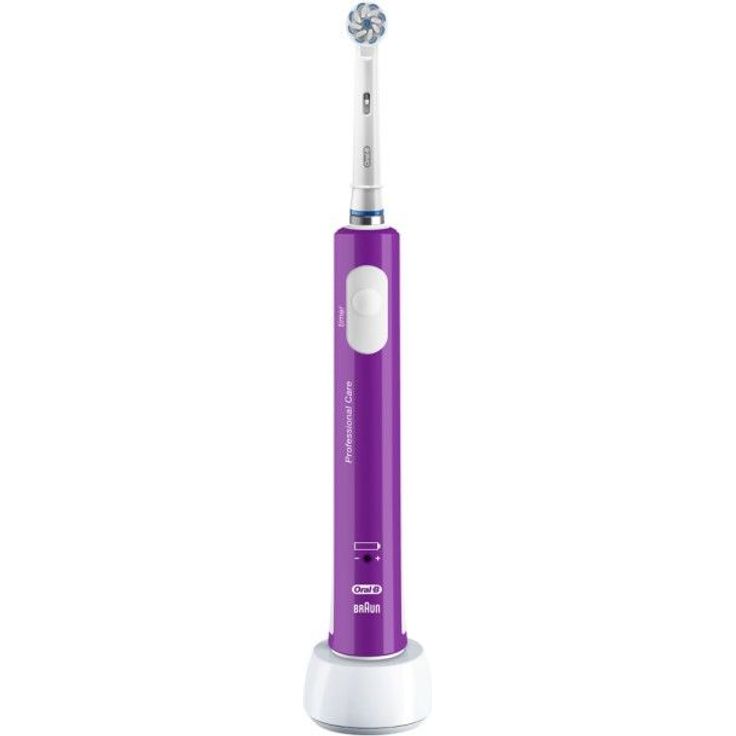 Oral-B Junior, für Kinder ab 6 Jahren, mit Timer und Andruckkontrolle, lila – Bild 1